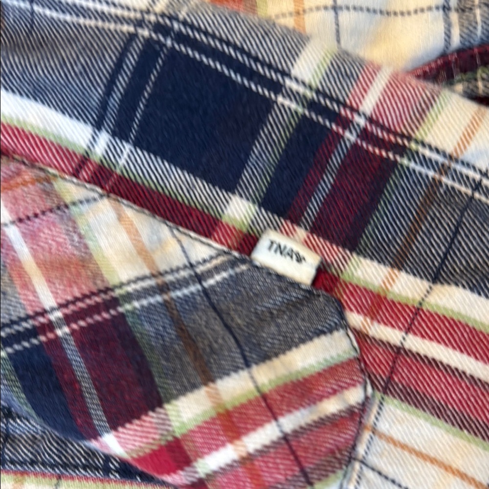 TNA Plaid Button-Up Shirt - Red, Blue, White - Picture 2 of 3